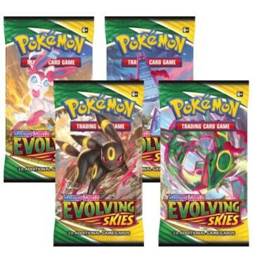 Pokémon TCG: Evolving Skies Booster Pack Art Bundle [Set of 4]