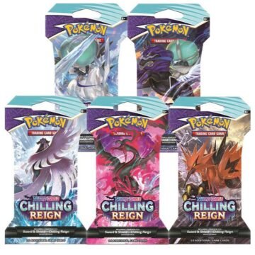 Pokémon TCG: Chilling Reign Sleeved Booster Pack Art Bundle [Set of 5]