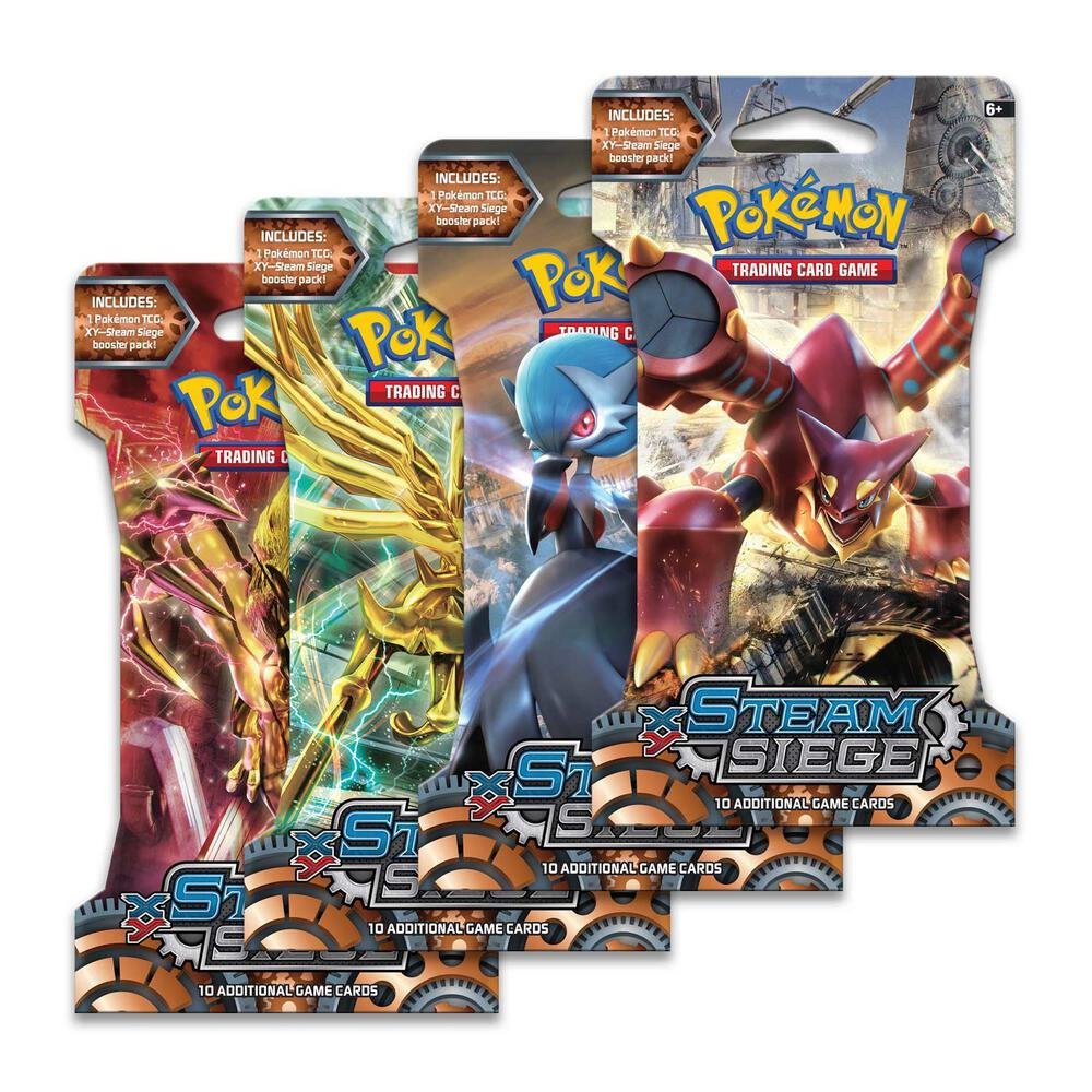 Pokémon TCG: Steam Siege Sleeved Booster Pack Art Bundle [Set of 4]