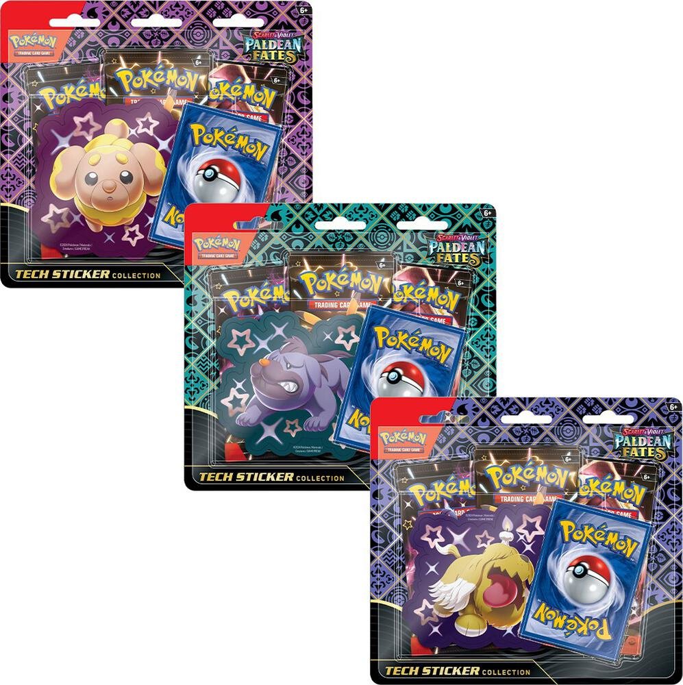 Pokémon TCG: Paldean Fates Tech Sticker Collections [Set of 3]
