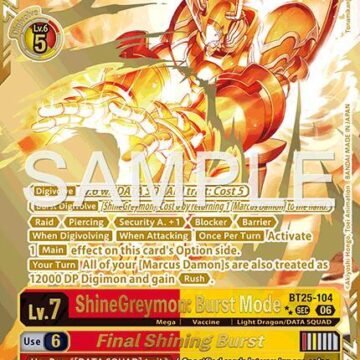 ShineGreymon: Burst Mode // Final Shining Burst (Rare Pull)