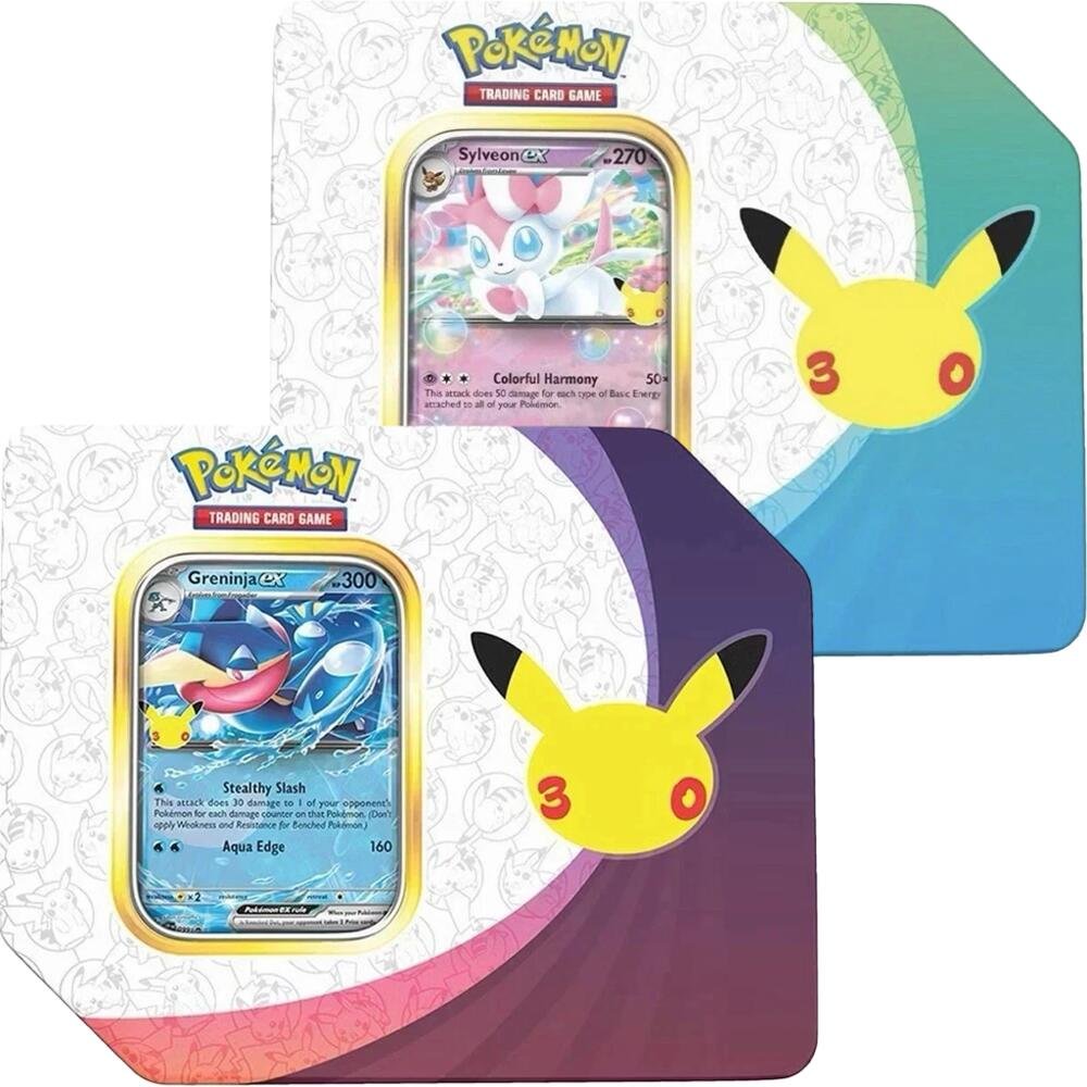 Pokémon TCG: 30th Celebration ex Tin [Set of 2] (Retail Version)